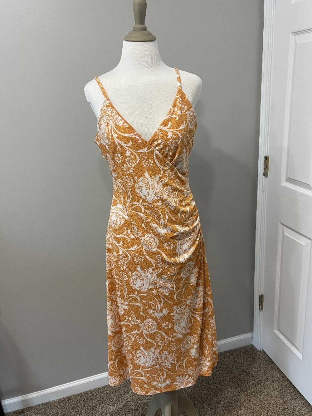 Joie Orange Midi Dress